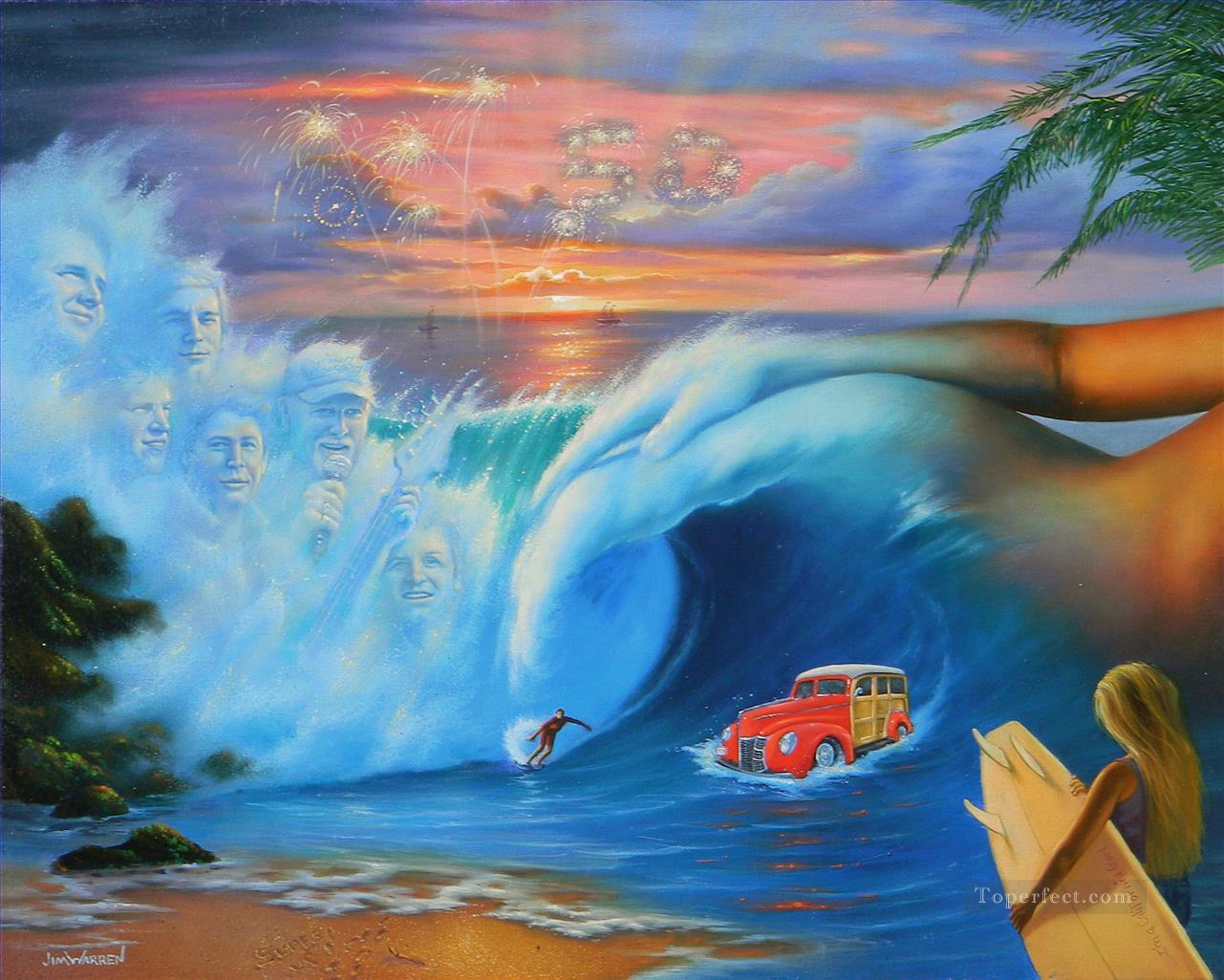 portrait of Beach Boys Fantasy Oil Paintings